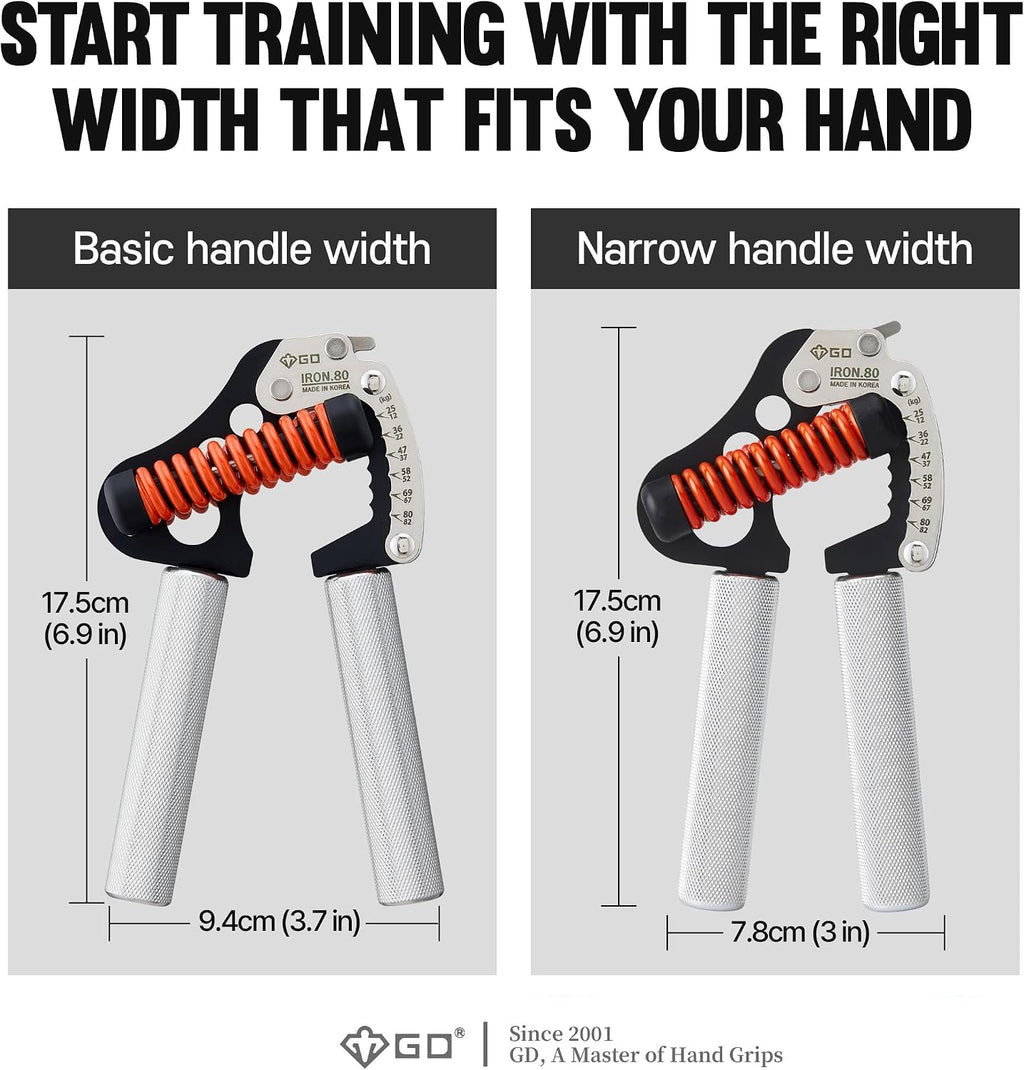 IRON GRIP Grip Strength Trainer Hand Gripper Forearm Strengthener Metal | Silent durable adjustable hand strengthening device, Hand exerciser squeezers, arm wrestling training equipment, grip trainer - view 5