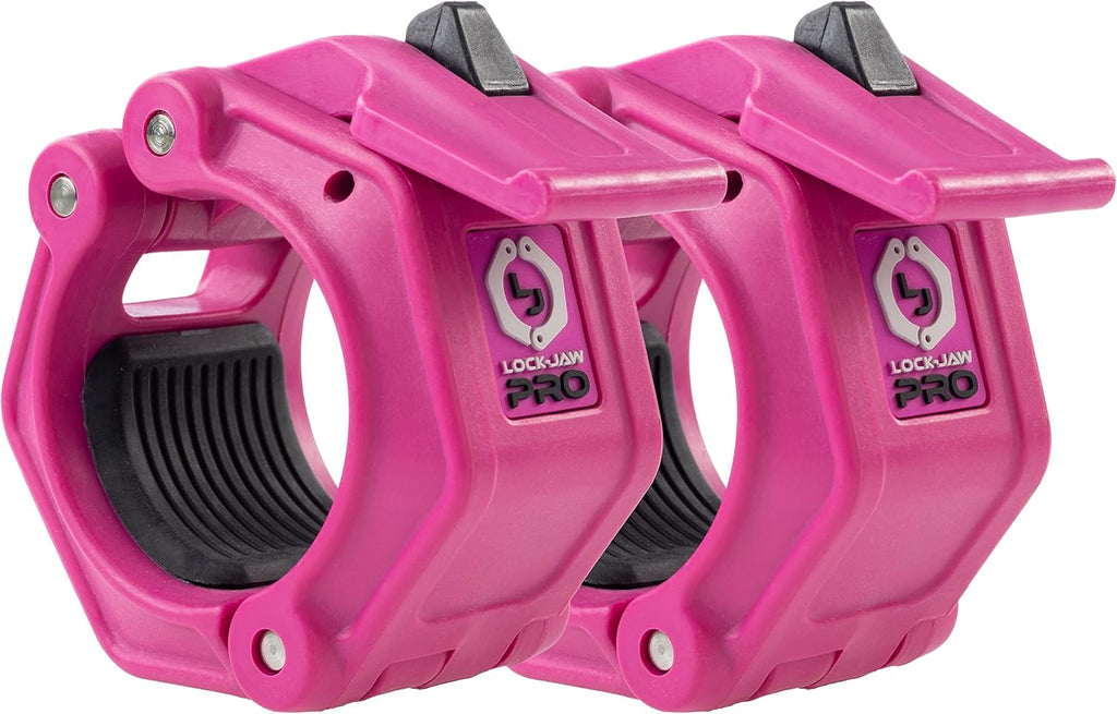 Lock-Jaw PRO 2 Barbell Collars/Clamps, 2"/50mm Olympic Bars | Heavy Duty Bar Clamps, Secure Weight Hold, Strength Training & Home Gym, Gym Accessories, Barbell Clamps, Quick Release