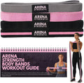 Long Fabric Full Body Resistance Bands, Set of 4 | Cloth Exercise Bands, Workout Guide & Carry Bag, For Strength Training, Pull-Up Assistance & Home Gym