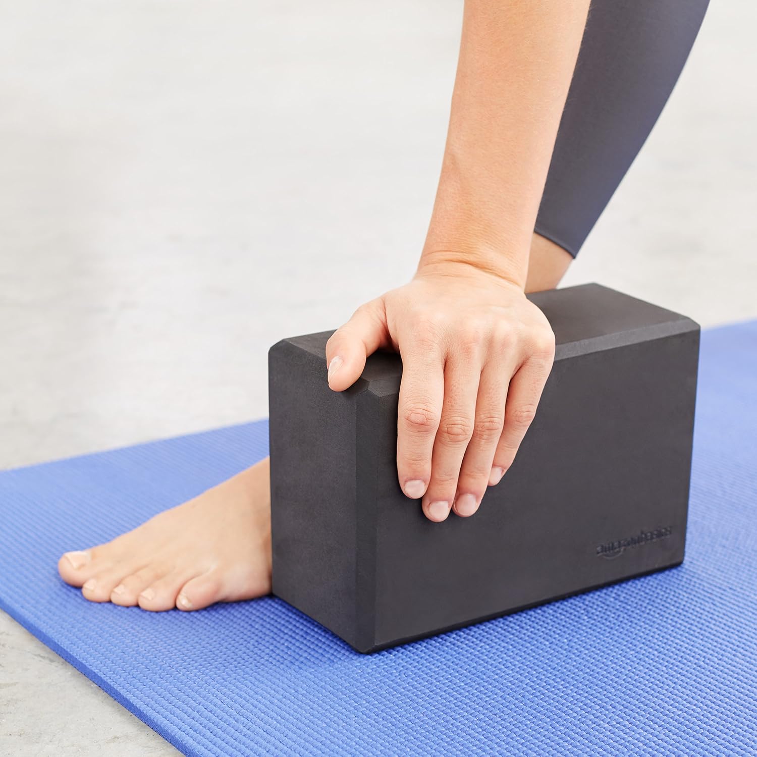Non-Slip Yoga Blocks, Set of 2, Deepen Poses, 4" x 9" x 6", Black - view 2