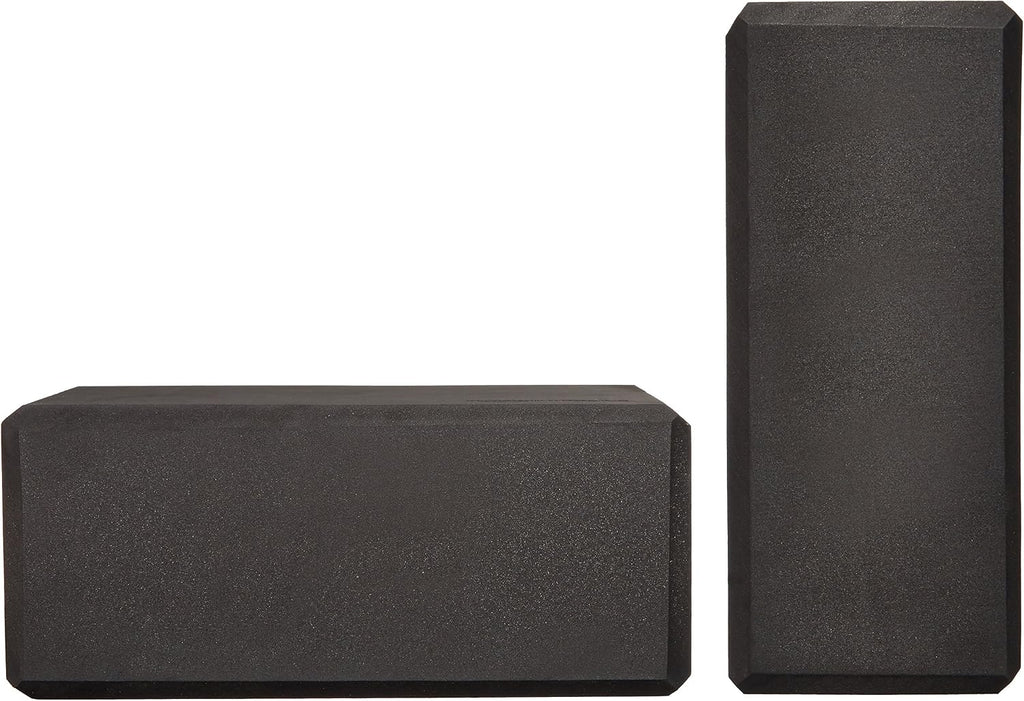 Non-Slip Yoga Blocks, Set of 2, Deepen Poses, 4" x 9" x 6", Black - view 5