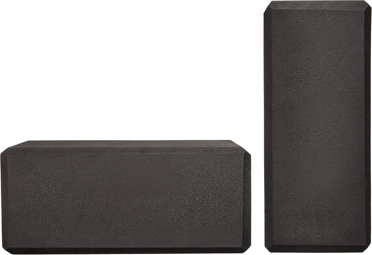 Non-Slip Yoga Blocks, Set of 2, Deepen Poses, 4" x 9" x 6", Black - view 5