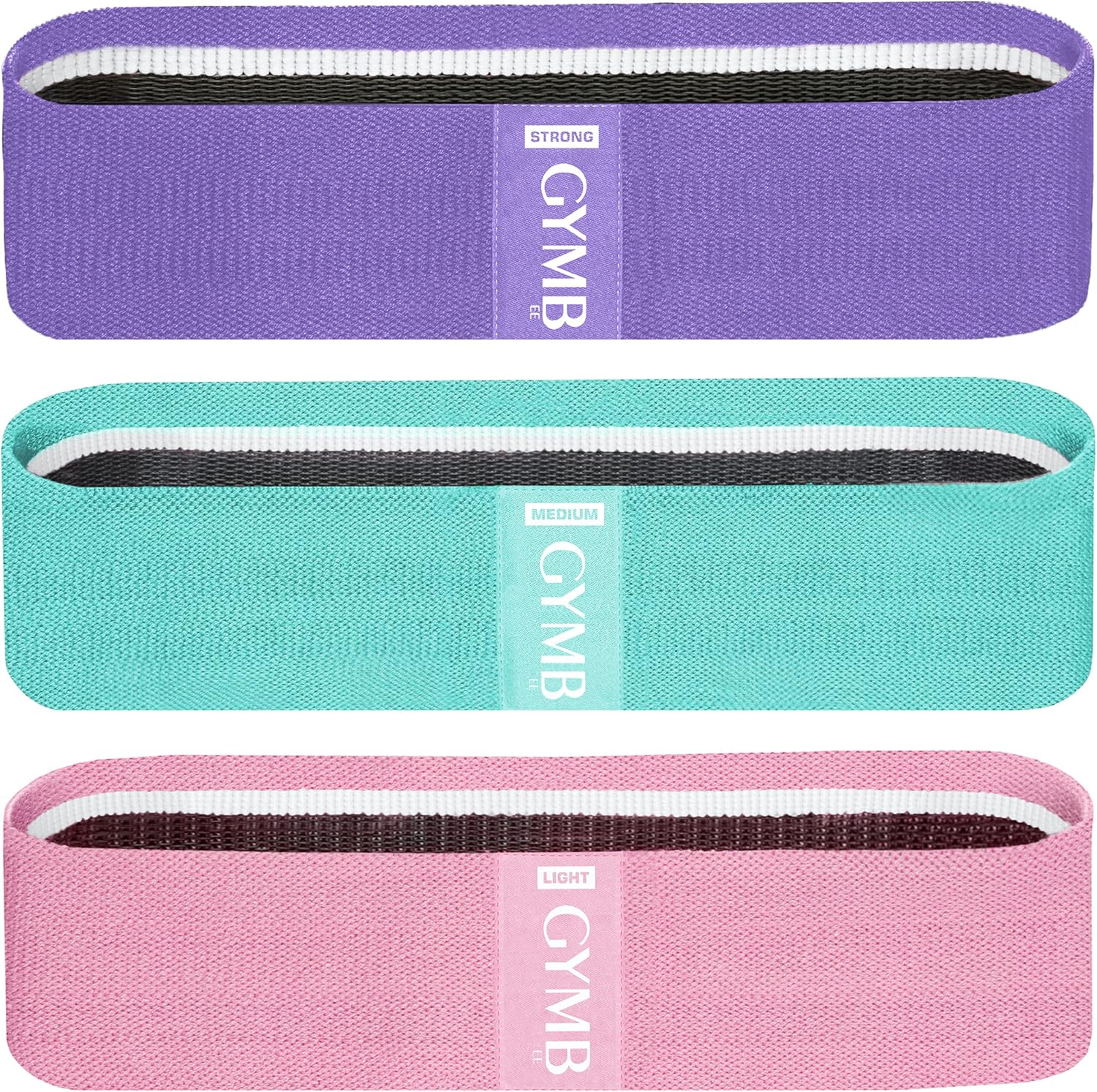 Premium Resistance Bands for Working Out - Exercise Bands to Workout Glutes, Thighs & Legs - No Slip Cloth Booty Bands for Gym & Home Fitness, Yoga, Strength & Pilates for Men/Women - 3 Levels - view 8