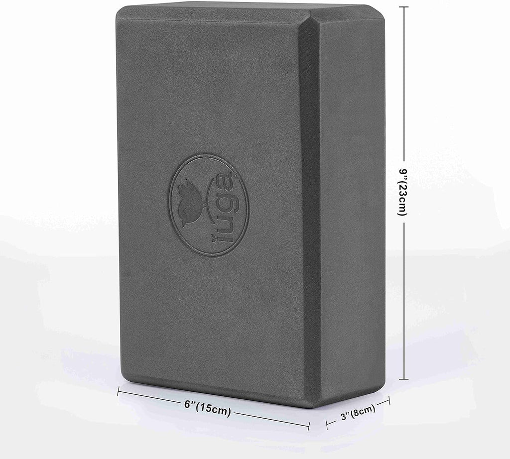 Yoga Blocks 2 Pack With Strap Non Slip High Density 9"x6"x3" Solid & Cork Yoga Block With Yoga Strap to Improve Strength Balance for Yoga Pilates Meditation - view 2