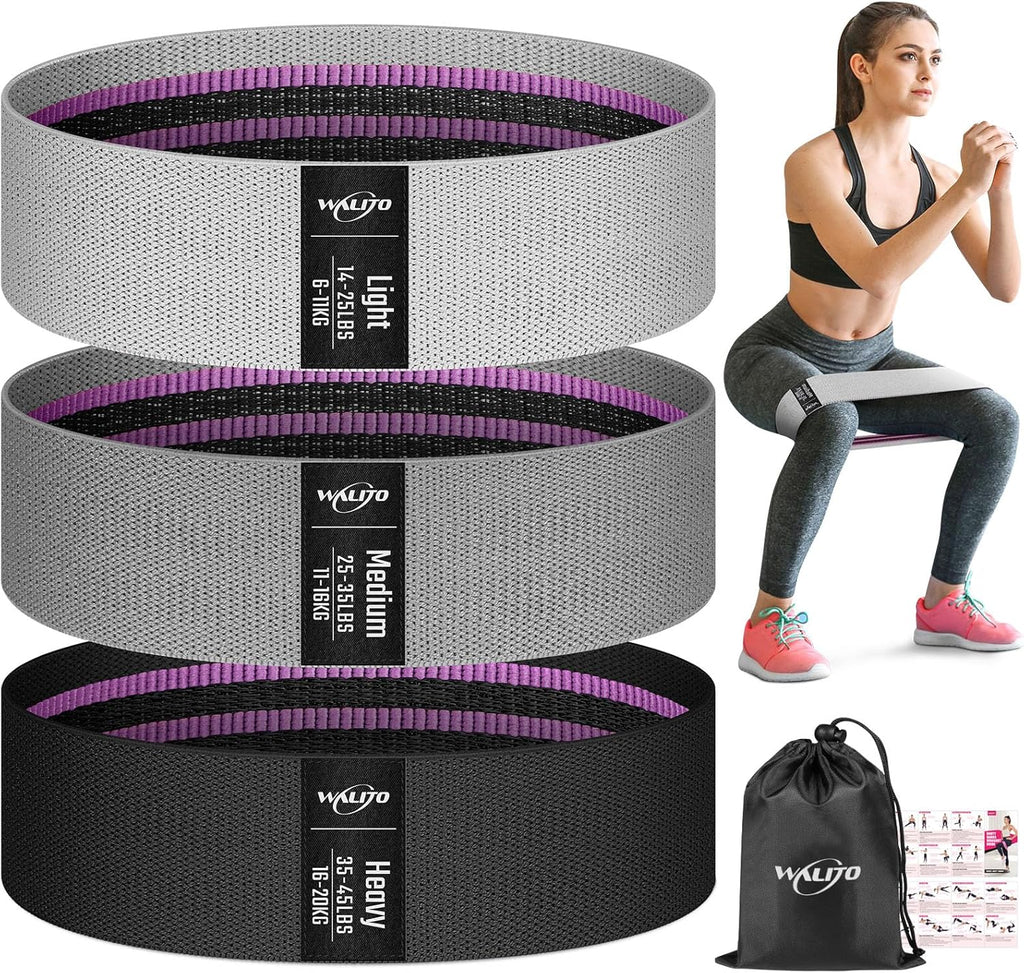 Resistance Bands for Working Out, Fabric Exercise Bands for Legs and Butt, Workout Bands for Women and Men, Booty Band for Yoga Starter Set, Pilates, Rehab, Fitness and Home Workout