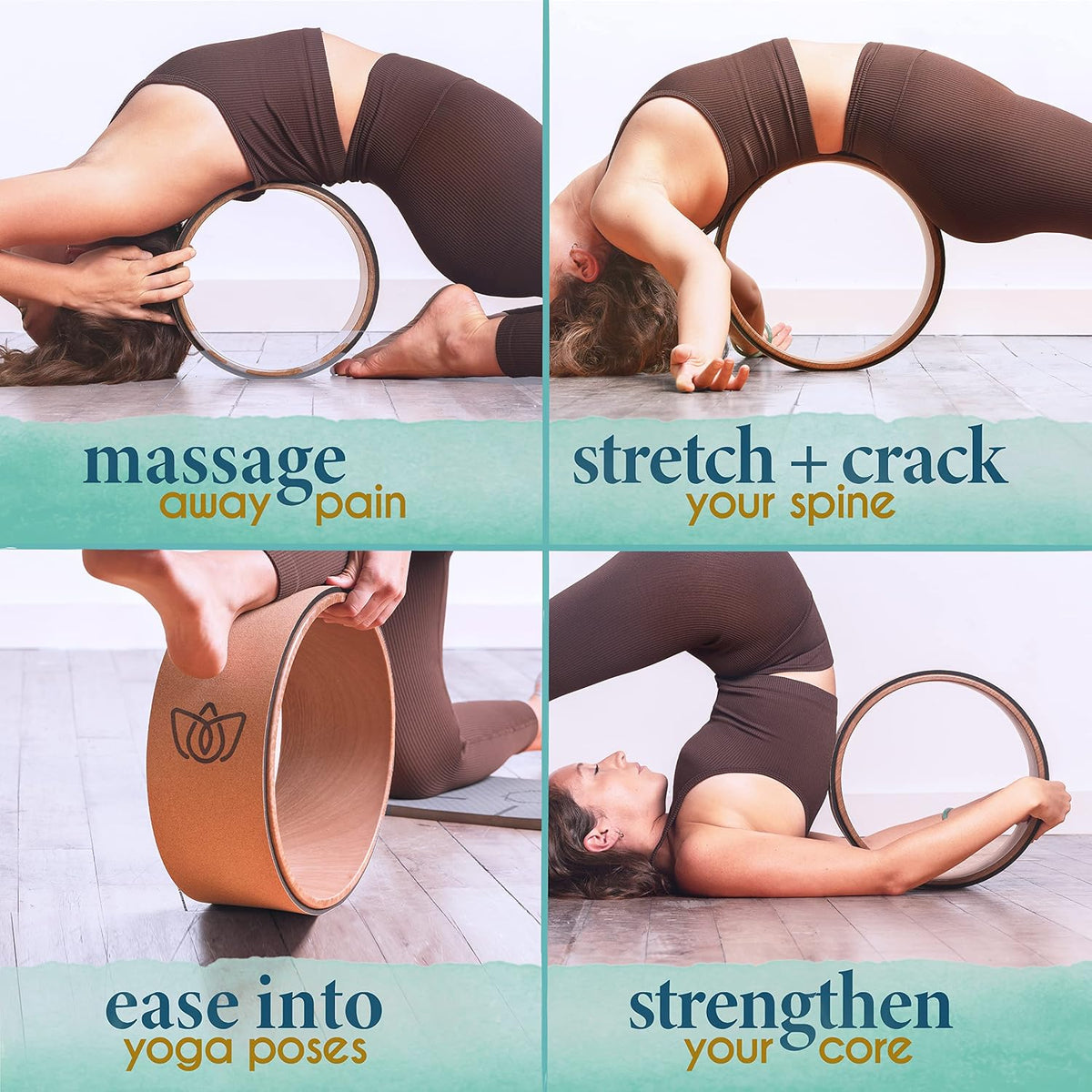 Yoga Wheel 3-Pack Back Roller & Stretcher for Pain Relief - view 4