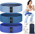Resistance Bands for Working Out: 3-Set Professional Exercise Bands for Pilates, Yoga, Home Gym, Booty, Leg Training | Heavy/Medium/Light Fabric Loops for Women Men