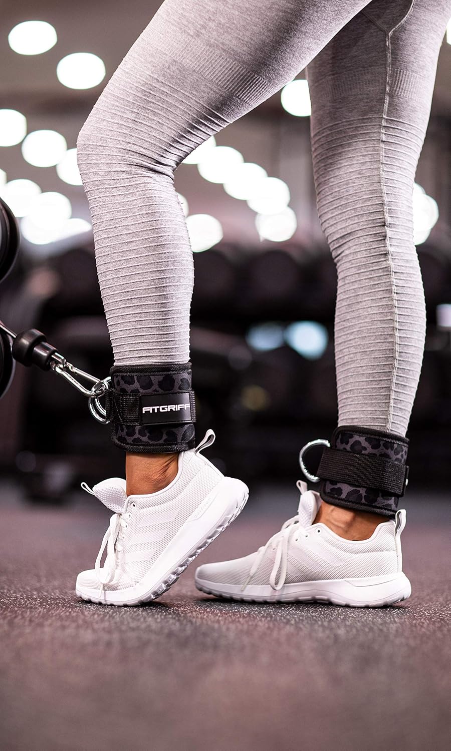Ankle Straps V1 for Cable Machine (2 Pieces) - Gym Workout Equipment - Leg Pulley Attachment, Kickback Straps - view 2