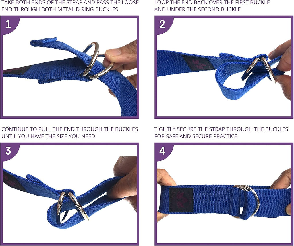8 ft Yoga Strap for Exercise & Physical Therapy, Leg Stretching Strap Yoga Accessories & Stretching Equipment, Leg Stretcher for Women & Men, Home Workout Essentials - view 3